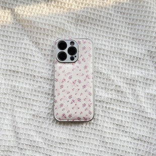 ins清新复古碎花皮质适用于苹果小米iPhone17promax全包手机壳1613pro小米1415Pro华为mate60p70荣耀vivo防摔