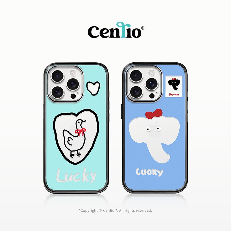 ins可爱大象小鸭鸭适用苹果16promax手机壳iPhone15/14Pro/13防摔黑框亚克力透明保护套ins可爱12高级感磨砂
