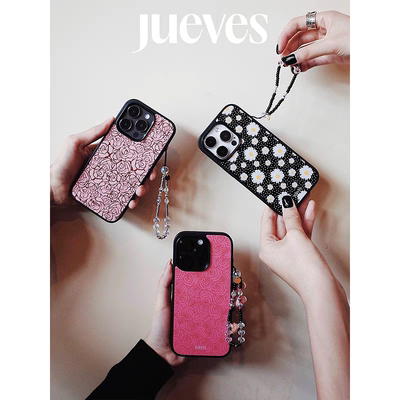 个性小众花卉系列ins亚克力黑边适用苹果iPhone16promax手机壳15pro小米14Pro保护套华为mate7060防摔三星S23