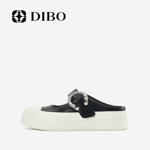 DIBO碲铂商场同款厚底板鞋小白鞋