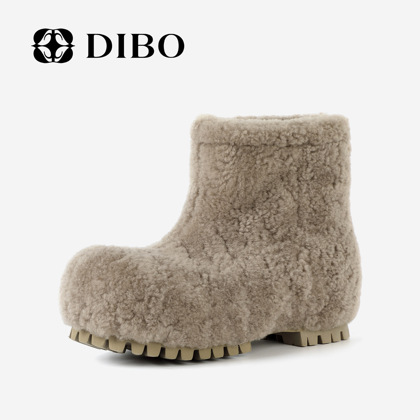 DIBO碲铂时尚厚底羊毛毛雪地靴女