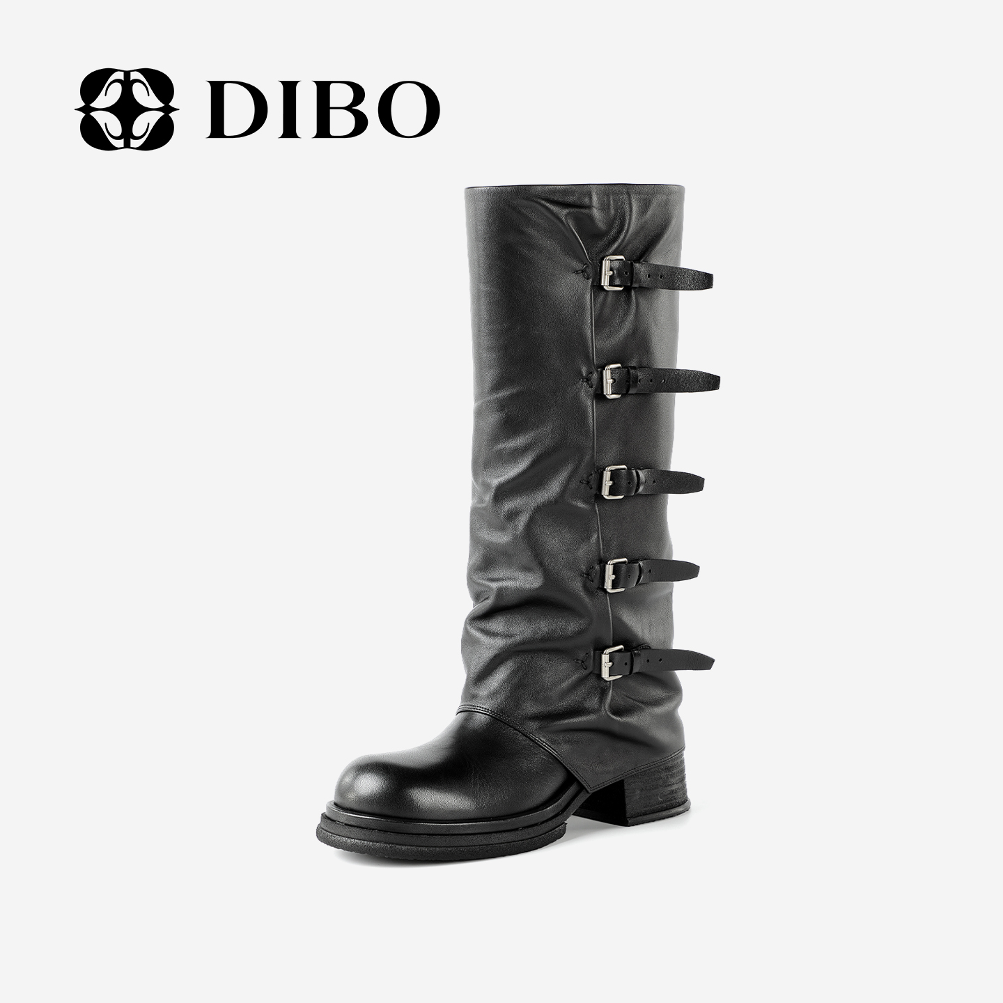 DIBO碲铂商场同款加绒长筒靴女