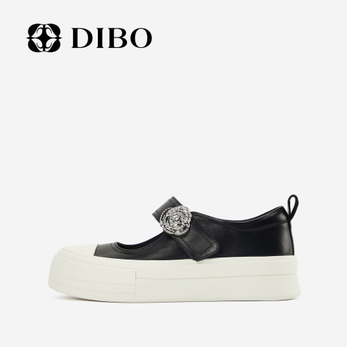 DIBO碲铂商场同款增高厚底板鞋女