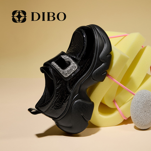 女 英伦风复古扣饰真皮厚底百搭乐福鞋 DIBO碲铂2026年春季 新款