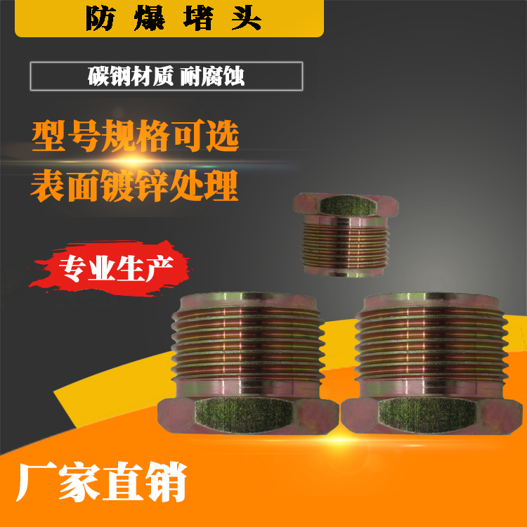防爆碳钢镀锌密封堵头