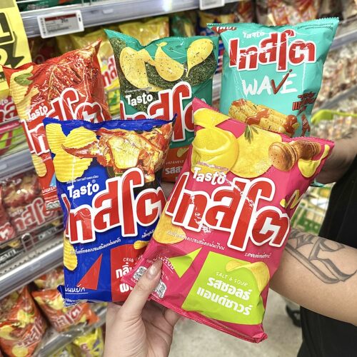 Tasto泰国BIGC代购薯片土豆片魔鬼辣椒柠檬盐咸蛋黄咖喱蟹味零食