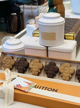 LE CAFE泰国LV代购茶叶LV咖啡豆太阳花饼干礼盒装伴手礼节日送礼