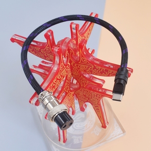 2.5线性电源DC连接线飞傲PL50线性稳压xduoo 3芯转USB C转2.2 xd05pro耳放DC升级线 Type 群晖nas航空GX16