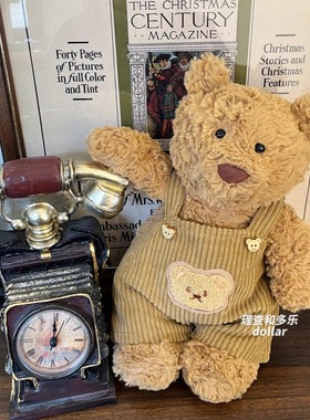 巴塞罗熊衣服jellycat小熊背带裤teddytales莉娜熊连体裤娃衣