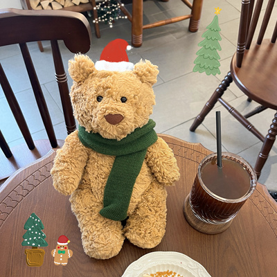 jellycat新年围巾巴塞罗熊邦尼兔迪士尼玩偶围巾steiff熊公仔围脖