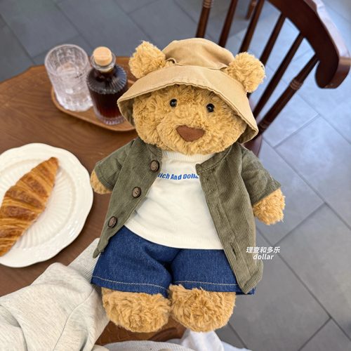 巴塞罗熊衣服jellycat娃衣nici玩偶衣服长野工装夹克日系秋冬外套