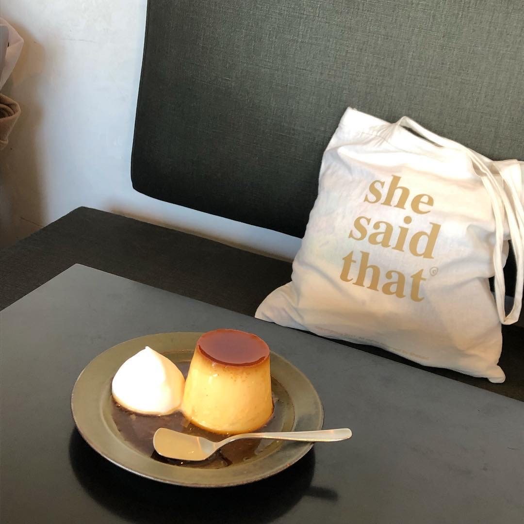 yichenyii 韩国小众设计款shesaidthat帆布包字母ins风日韩环保袋