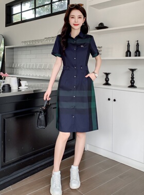 高端英伦气质显瘦修身女装棉质夏季连衣裙BIABETTY欧美专柜正品