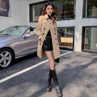 外贸B家风衣高端大牌女装中长款棉质外套BIABETTY欧美专柜正品