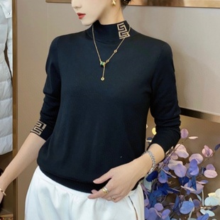 欧美专柜正品羊毛打底衫BIABETTY女装奢侈品牌代工厂手工精细