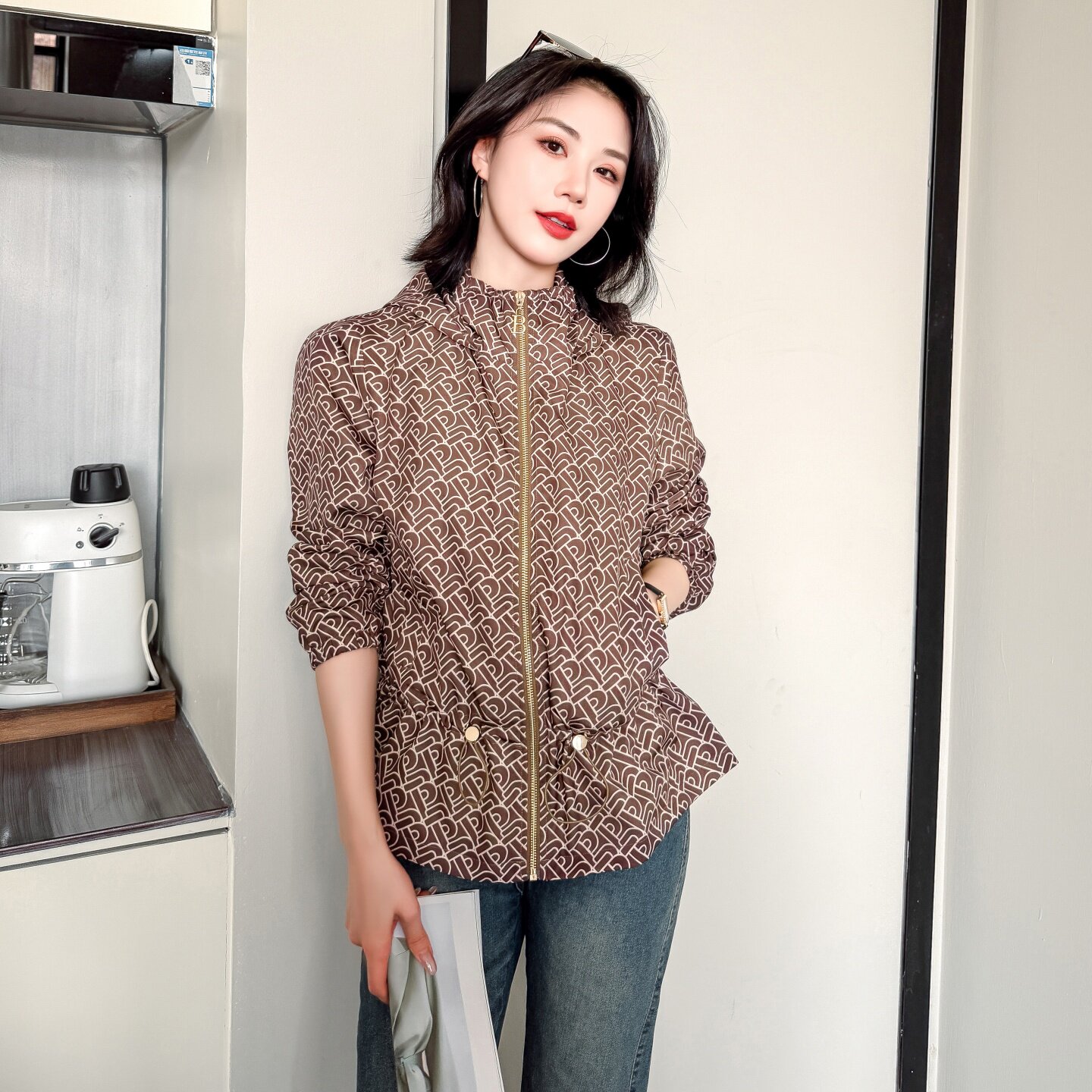 高端欧美大牌显瘦春季女外套夹克BIABETTY英伦专柜正品代工厂出货