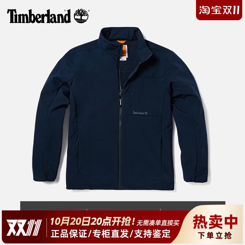 Timberland添柏岚户外男防泼水加绒保暖休闲软壳衣夹克外套A5Z3B