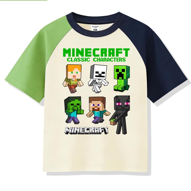 男童夏季薄款我的世界T恤短袖Minecraft周边潮流百搭儿童纯棉衫