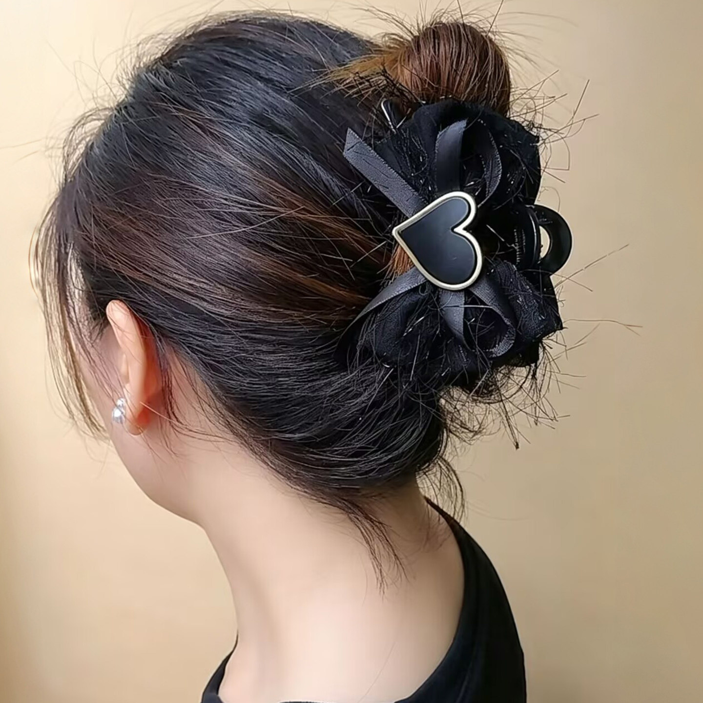 爱心蝴蝶抓夹女字母盘发鲨鱼夹子