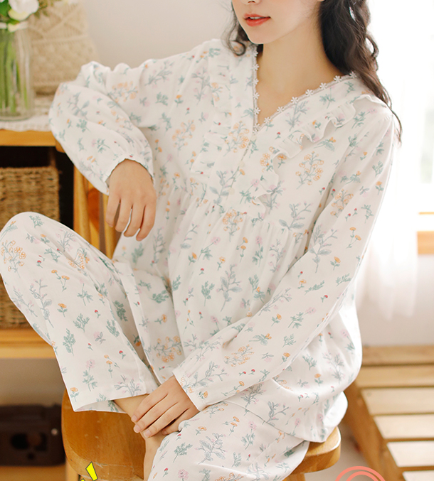 1700丹丹纸样服装1：1裁剪图纸打版DIY睡衣套装女休闲碎花日系