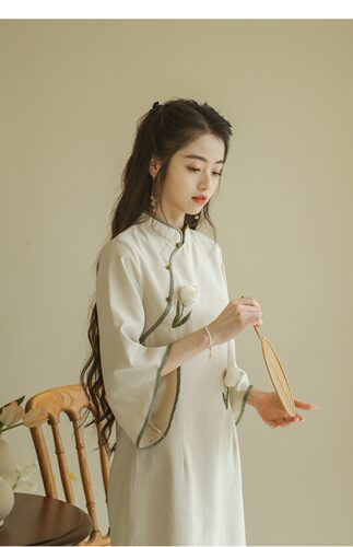 1857纸样旗袍7分袖春秋夏