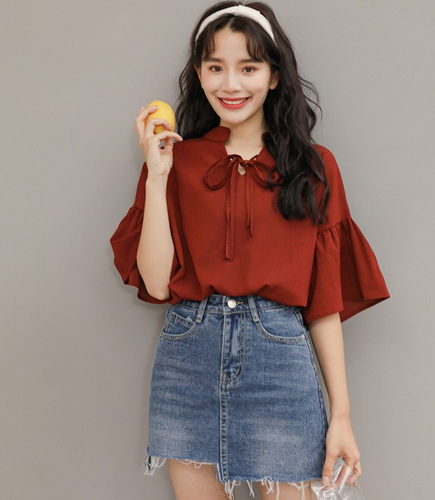 1087丹丹纸样服装1：1裁剪图纸打版DIY上衣女宽松中袖夏