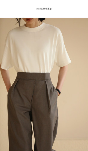 1773教程丹丹纸样服装1：1裁剪图纸打版DIY9分裤西装裤宽松T恤