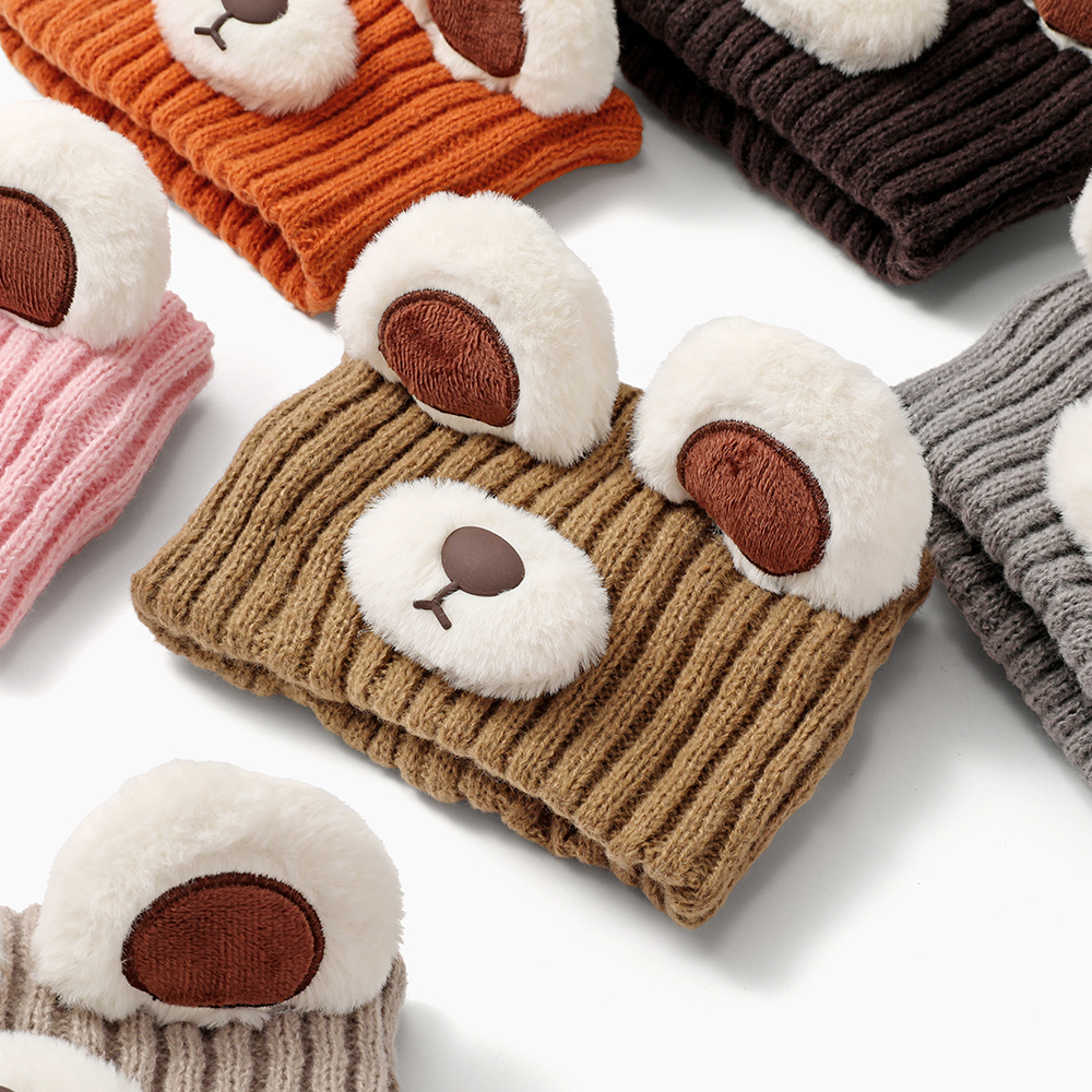 可爱卡通小熊针织发带