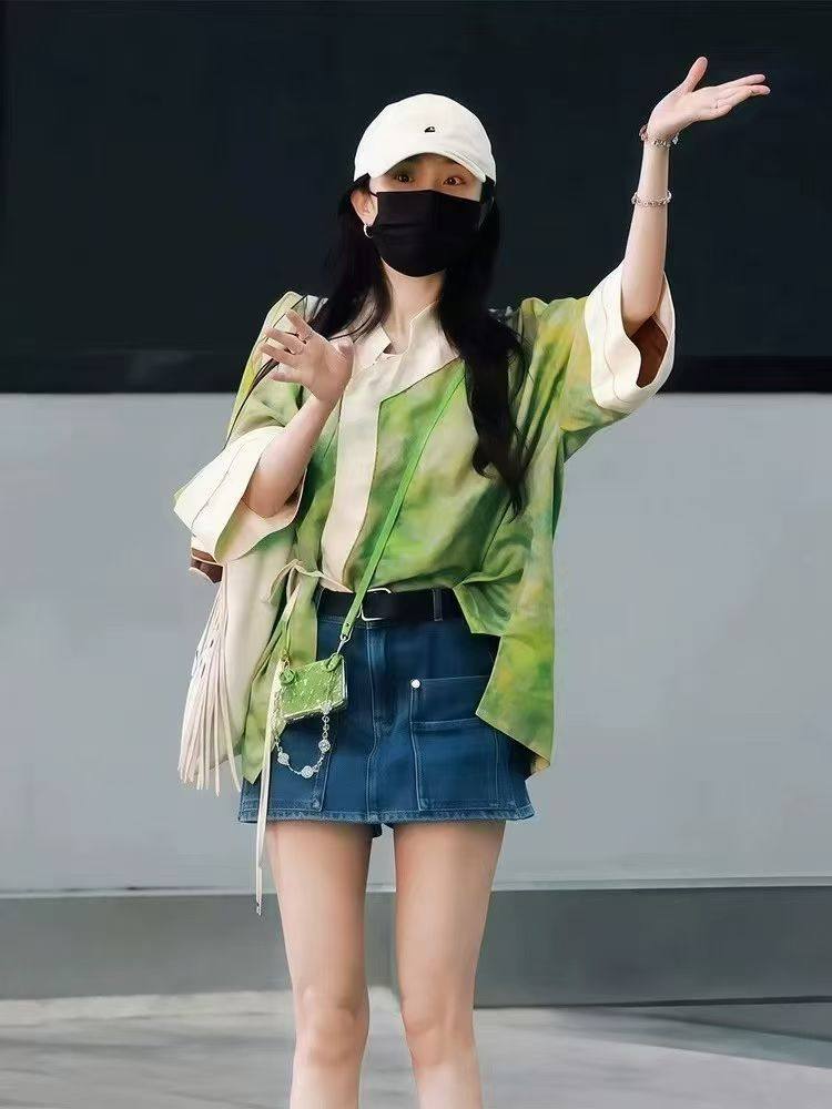 OEM深圳高货大幂幂同款新中式上衣