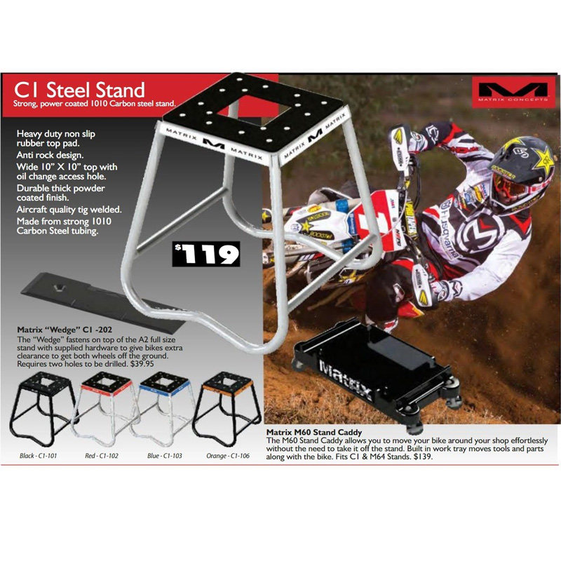 正品美国MATRIX摩托车停车凳赛车维修停放板凳碳钢越野车架子c1