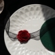 复古性感气质酒红色花朵波点蕾丝绑带项圈秋冬新款 百搭颈带choker
