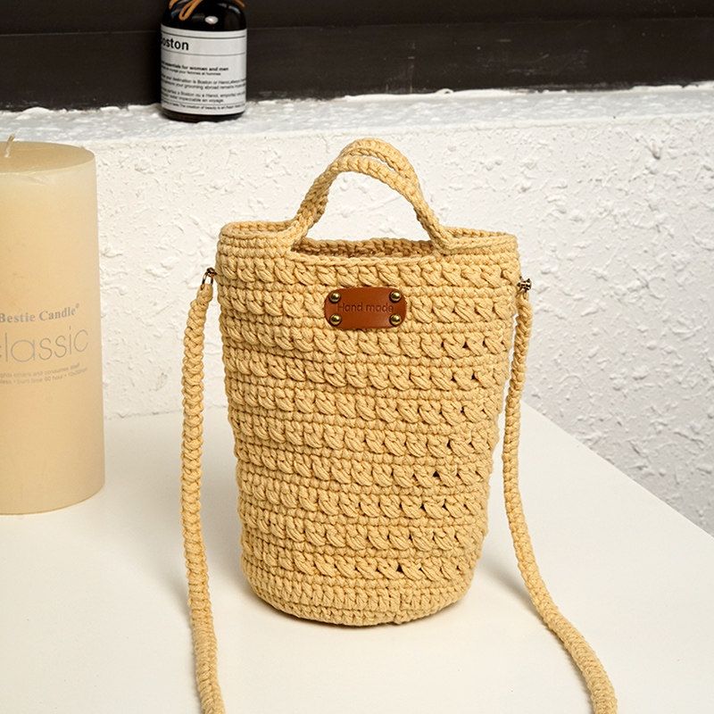 菲菲姐家手工diy钩织编织材料包毛线包自制休闲简约斜挎女包礼物