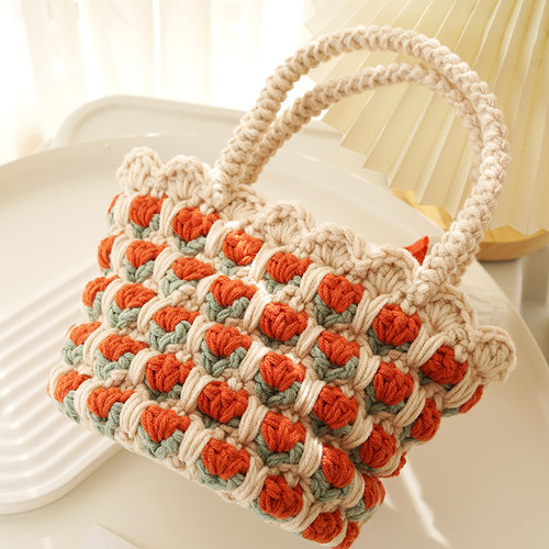 菲菲姐家手工自制毛线手提包