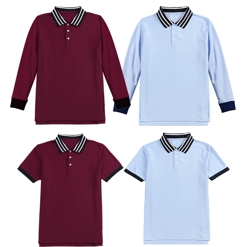 亚伯达夏季春秋短袖长袖平衡领T