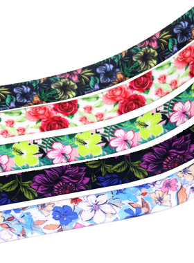 复古花纹印花织带缎带绸彩带蝴蝶结DIY卡通印刷弹力包边带C13989