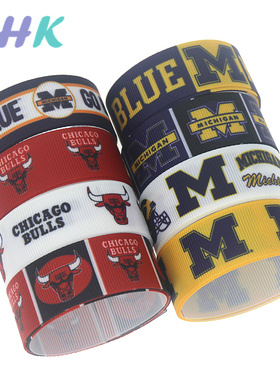 运动印花织带 缎带 绸带 彩带 蝴蝶结DIY卡通印刷罗纹带S10493