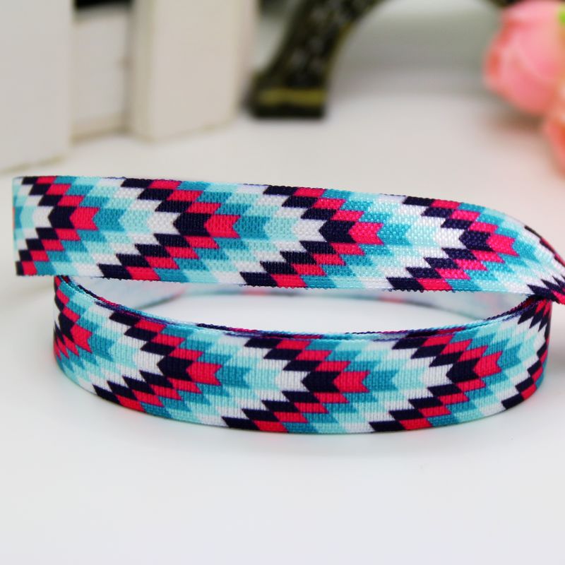 唯美丝带 花纹发饰发带蝴蝶结DIY卡通印刷FOE弹力包边带