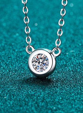 莫桑钻项链女款轻奢泡泡吊坠