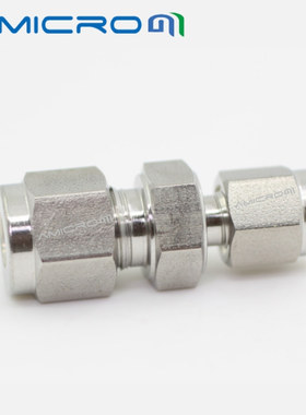 316不锈钢变径二通刃环卡套1/16 1/8 1/4直通变径异径接头两/三通