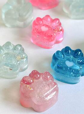 透光猫爪键帽｜磨砂键帽可爱粉色猫咪机械键盘十字轴透光个性键帽