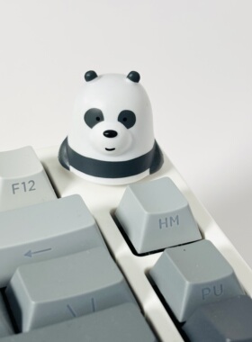 熊猫键盘旋钮帽｜NJ80可爱熊猫白熊6mm旋钮机械键盘旋钮替换卡通