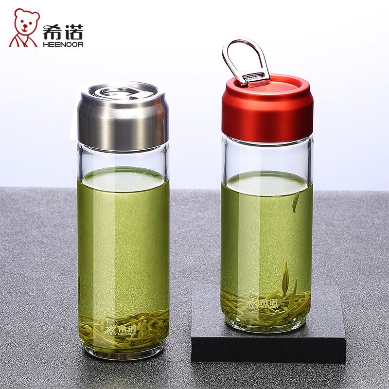 希诺单层玻璃杯带盖创意水杯 便携透明加厚高档水晶杯子免费刻字在类目 餐饮具, 杯子/水杯/水壶, 玻璃杯中 - 来自Buy2taobao.com提供专业的淘宝代购服务