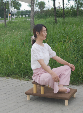 实木禅修打坐榻拜佛凳 正坐凳喝茶跪凳 矫正坐姿凳 搁脚凳 冥想凳
