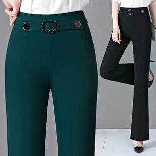 微喇裤女西裤夏季薄款秋冬加绒款高腰弹力休闲垂感不起皱女士裤子