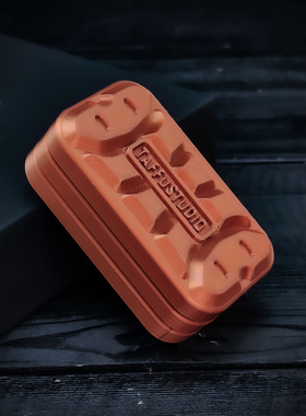 Taffu原创edc王牌自锁不解体啪啪牌3d打印8段限位推牌解压玩具