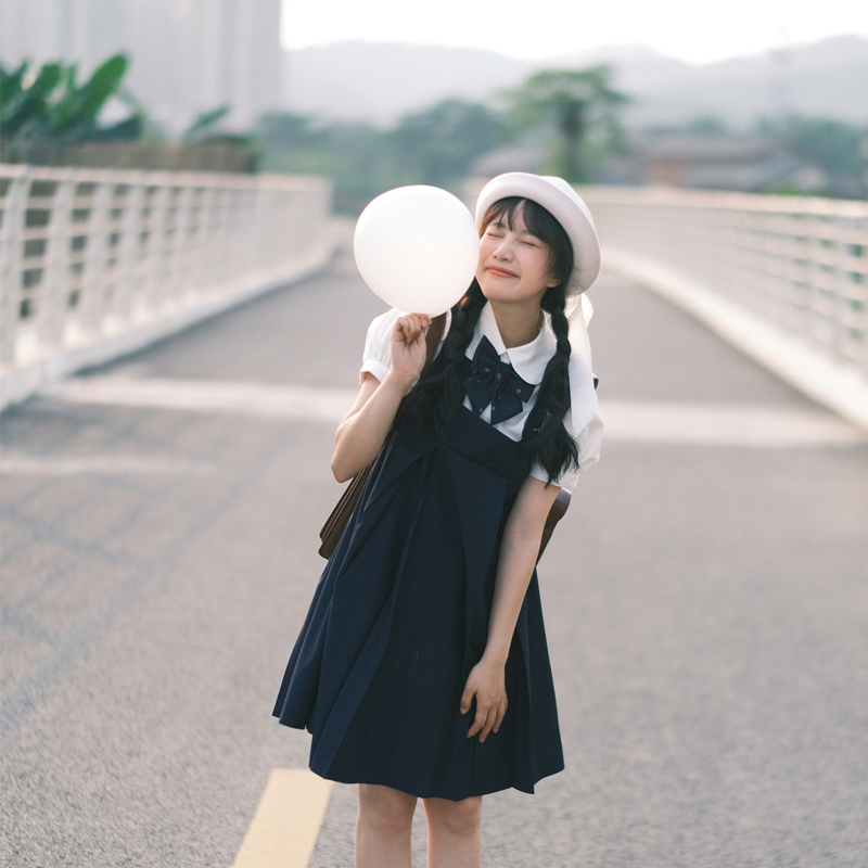 【夏日和风铃】「星羽初」假两件幼稚园连衣裙 JK制服 日系学院风