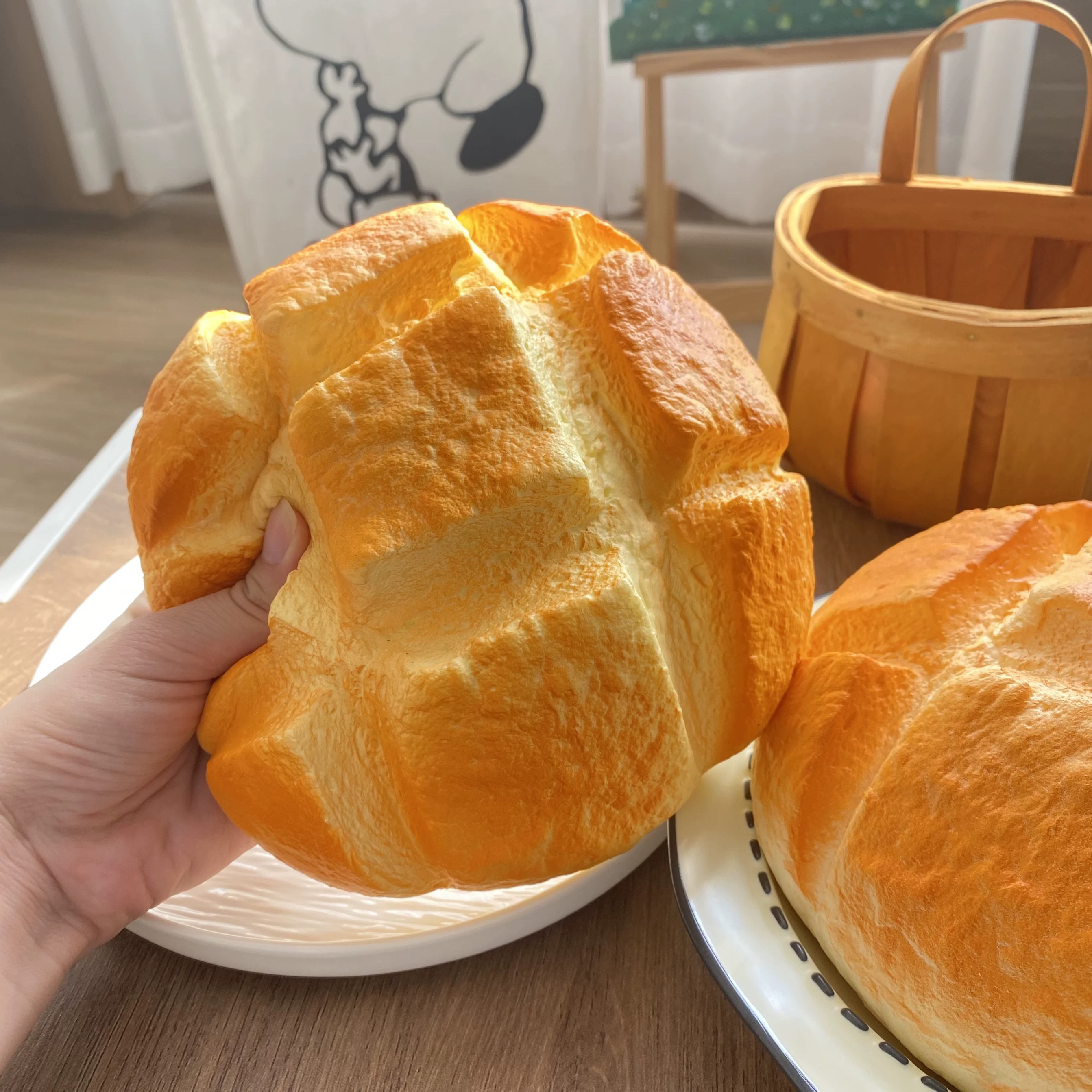 菠萝包慢回弹玩具squishy湿软仿真面包解压发泄创意礼物捏捏乐