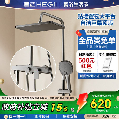 恒洁除垢自洁置物花洒