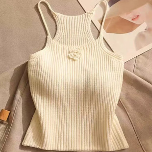 显瘦上衣女 小众设计感针织吊带背心内搭外穿性感修身 2025新款 夏季