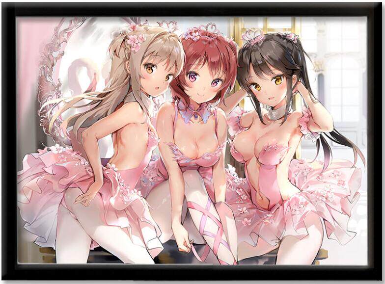 anmi 火烈鸟 动漫 二次元 复制原画 定制 定做 版画 挂画